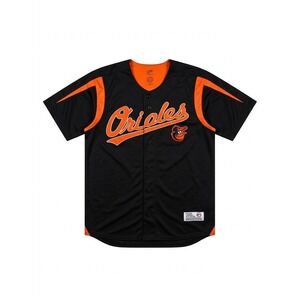 Dynasty Jersey Mens Black/Orange Size L Baltimore Orioles MLB Button-Up Series